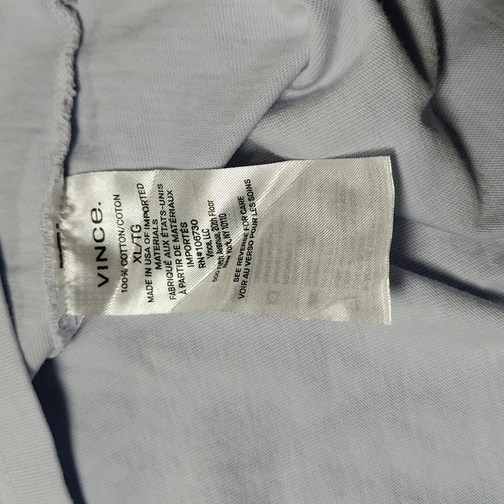506. VINCE. Classic Crew Neck T-shirt | Color: Shirting Blue - Picture 8 of 10
